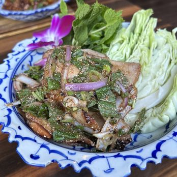 LaoTable - "Nam Tok" Pork Shoulder Salad - Laotian Near Me - San Francisco, California LaoTable - "Nam Tok" Pork Shoulder Salad - Laotian Near Me - San Francisco, California