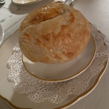 Le Bistro - Lobster bisque with pastry on top. - French Near Me - Incline Village, Nevada Le Bistro - Lobster bisque with pastry on top. - French Near Me - Incline Village, Nevada