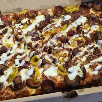 One Pie Pizza - QTR Sheet (6 slices) Three Little Pigs Pizza, add Ricotta & Banana Peppers, "WELL DONE" cook - Pizza Near Me - West Seneca, New York One Pie Pizza - QTR Sheet (6 slices) Three Little Pigs Pizza, add Ricotta & Banana Peppers, "WELL DONE" cook - Pizza Near Me - West Seneca, New York