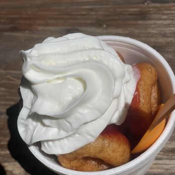 Elk Life - Donut Sundae w strawberry sauce - Women's Clothing Near Me - Benezette, Pennsylvania
