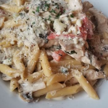 Mulinos - Penne Gorganzola pleased my fussy hubby. Of course I had to taste a bite myself and Yes it is good. Mine was better lol - Italian Near Me - Northampton, Massachusetts