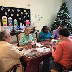 Active Day of Exton - Ladies at our Active Day of Exton center working on lovely crafts!