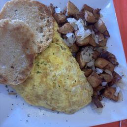 Pepper and onions omelette