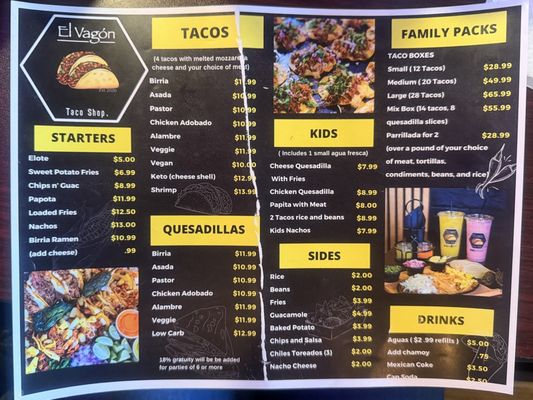 Menu photo 2 El Vagon Tacos Las Cruces, NM Menu photo 2 El Vagon Tacos Las Cruces, NM