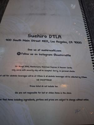 Menu photo 2 Suehiro DTLA Los Angeles, CA Menu photo 2 Suehiro DTLA Los Angeles, CA