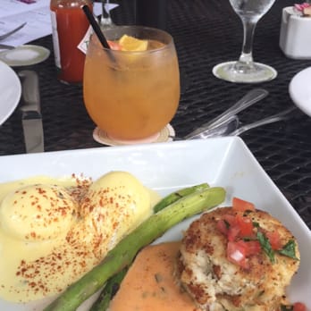 Backstreet Cafe - Crab cakes and eggs delicious! - New American Near Me - Houston, Texas