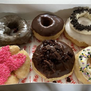 Hero Doughnuts - Wil's Pick Half Dozen Blueberry Cake Chocolate Glazed Cookies & Cream King Ring Chocolate Thunder Valentine X - Burgers Near Me - Trussville, Alabama Hero Doughnuts - Wil's Pick Half Dozen Blueberry Cake Chocolate Glazed Cookies & Cream King Ring Chocolate Thunder Valentine X - Burgers Near Me - Trussville, Alabama
