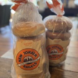 We love New Yorker bagels which come straight from NYC every week