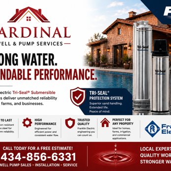 Cardinal Well & Pump Service - Emergency Well Repair Company_ Bedford, VA - Heating & Air Conditioning/HVAC Near Me - Bedford, Virginia Cardinal Well & Pump Service - Emergency Well Repair Company_ Bedford, VA - Heating & Air Conditioning/HVAC Near Me - Bedford, Virginia