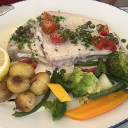 Toucan Sur Mer - Steamed skate wing with vegetables and potatoes. Wow!