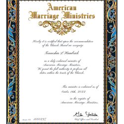 Notary Prize - Certified! Looking for a wedding officiant? You'll see why we are #1! Right here in Georgia State!