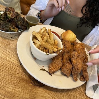 Bantam And Biddy - Gluten free Chicken Tenders, House-Cut Fries and Fried Brussels Sprouts - Breakfast & Brunch Near Me - Atlanta, Georgia Bantam And Biddy - Gluten free Chicken Tenders, House-Cut Fries and Fried Brussels Sprouts - Breakfast & Brunch Near Me - Atlanta, Georgia