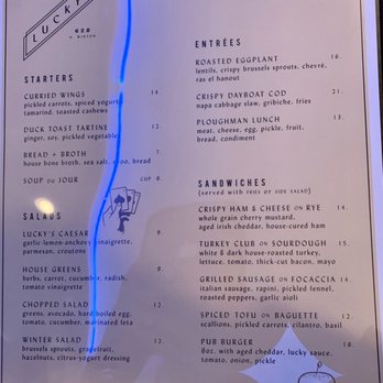Luckys - Menu - $$ - New American Near Me - Rochester, New York
