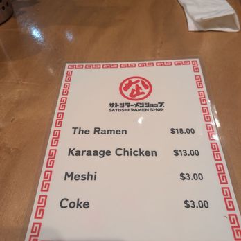 Satoshi Ramen Shop - Ramen Near Me - Burlingame, California