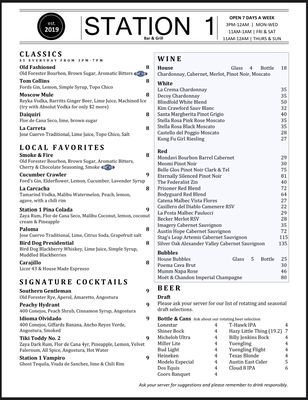 Menu photo 8 Station 1 Bar & Grill Harlingen, TX