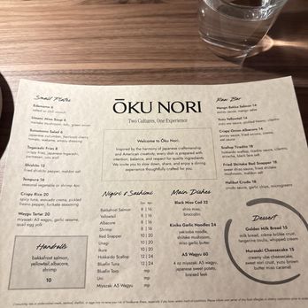 OkuNori - Menu - Asian Fusion Near Me - Redlands, California OkuNori - Menu - Asian Fusion Near Me - Redlands, California