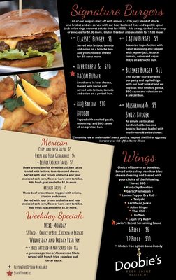 Menu photo 1 Doobies Beer Joint Racine, WI