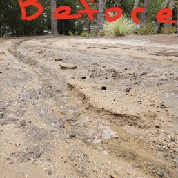 "Before" photo of damaged driveway "Before" photo of damaged driveway