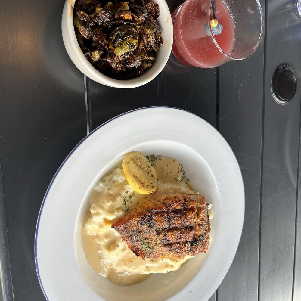 Blackened Salmon, Crispy Brussel Sprouts