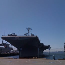USS Hornet docked at NAS Alameda