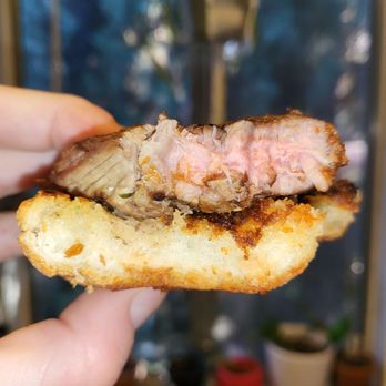 Vince's Ristorante - Steak sandwich, showing the temperature of meat. Perfectly cooked. Love that it wasn't jerky like some places. - Italian Near Me - West Sacramento, California Vince's Ristorante - Steak sandwich, showing the temperature of meat. Perfectly cooked. Love that it wasn't jerky like some places. - Italian Near Me - West Sacramento, California