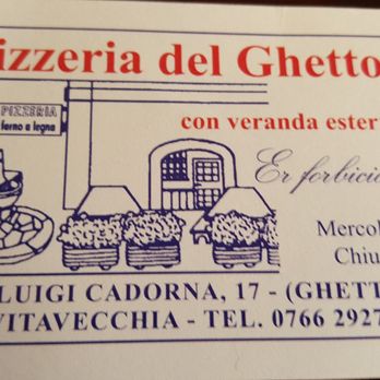 Pizzeria del Ghetto - Business card. - Pizza Near Me - Civitavecchia, RM