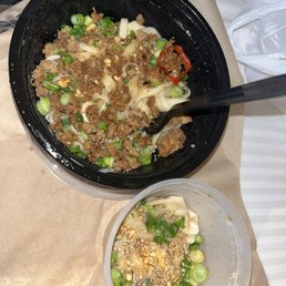 Tan tan noodles and spicy chicken wontons takeout