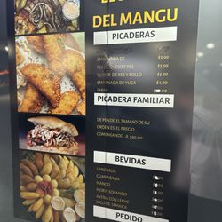 El Sabor Del Mangu - The menu part two.