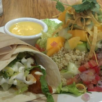 Veggie Grill by Next Level - Pick-a-pair. Buffalo chicken mini-wrap and baja fiesta salad - Vegan Near Me - Seattle, Washington
