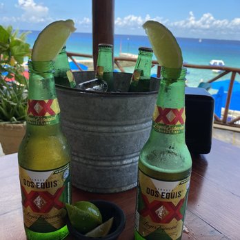 Tequila Beach - Bucket of beers on patio and beach - Beaches Near Me - Mexico, AGU Tequila Beach - Bucket of beers on patio and beach - Beaches Near Me - Mexico, AGU