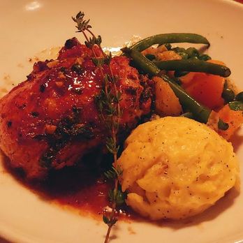 Caprice Bistro - chicken with goat cheese and spinach - chicken ballotine - French Near Me - Wilmington, North Carolina