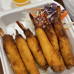 YoYo Best Thai - Shrimp Roll (6). They are like shrimp corn dogs.