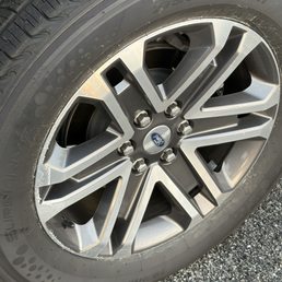 Gunk on tire ( low resolution)