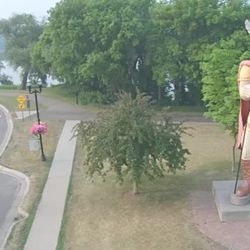 Big Ole Viking Statue - View from the Utilities Webcam