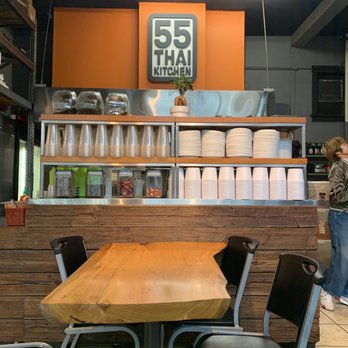 55 Thai Kitchen - This in the cash register , right next to it is a nice wood table that's seats up to four. - Thai Near Me - San Diego, California 55 Thai Kitchen - This in the cash register , right next to it is a nice wood table that's seats up to four. - Thai Near Me - San Diego, California