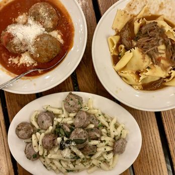 Frankies 457 Spuntino - Meatballs, House-Made Cavatelli with Hot Sausage and Browned Sage Butter, and Pappardelle with Braised Lamb Ragu. - Italian Near Me - Brooklyn, New York