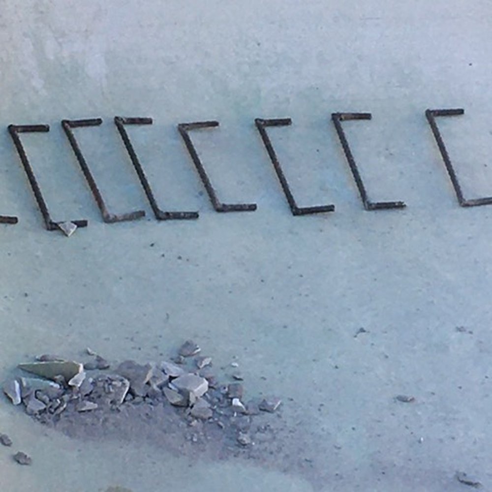 Scuba Pool Repair - the clever and simple but very effective "rebar staples" that restore the structural integrity of the pool damaged by cracking and leaking - Pool & Hot Tub Service Near Me - Campbell, California Scuba Pool Repair - the clever and simple but very effective "rebar staples" that restore the structural integrity of the pool damaged by cracking and leaking - Pool & Hot Tub Service Near Me - Campbell, California