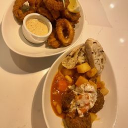 Calamari and saffron meatballs Calamari and saffron meatballs