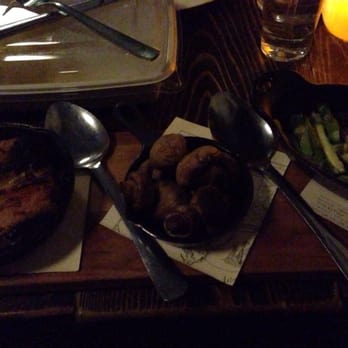 The Marshal - 3 sides: sweet potatoe gratin-amazing!, sautéed mushrooms and asparagus ends - Breakfast & Brunch Near Me - New York, New York