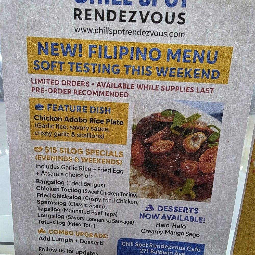 Chill Spot Rendezvous - Menu - Ice Cream & Frozen Yogurt Near Me - San Mateo, California