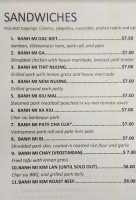 Menu photo 8 Banh Mi Ong Beo Chantilly, VA