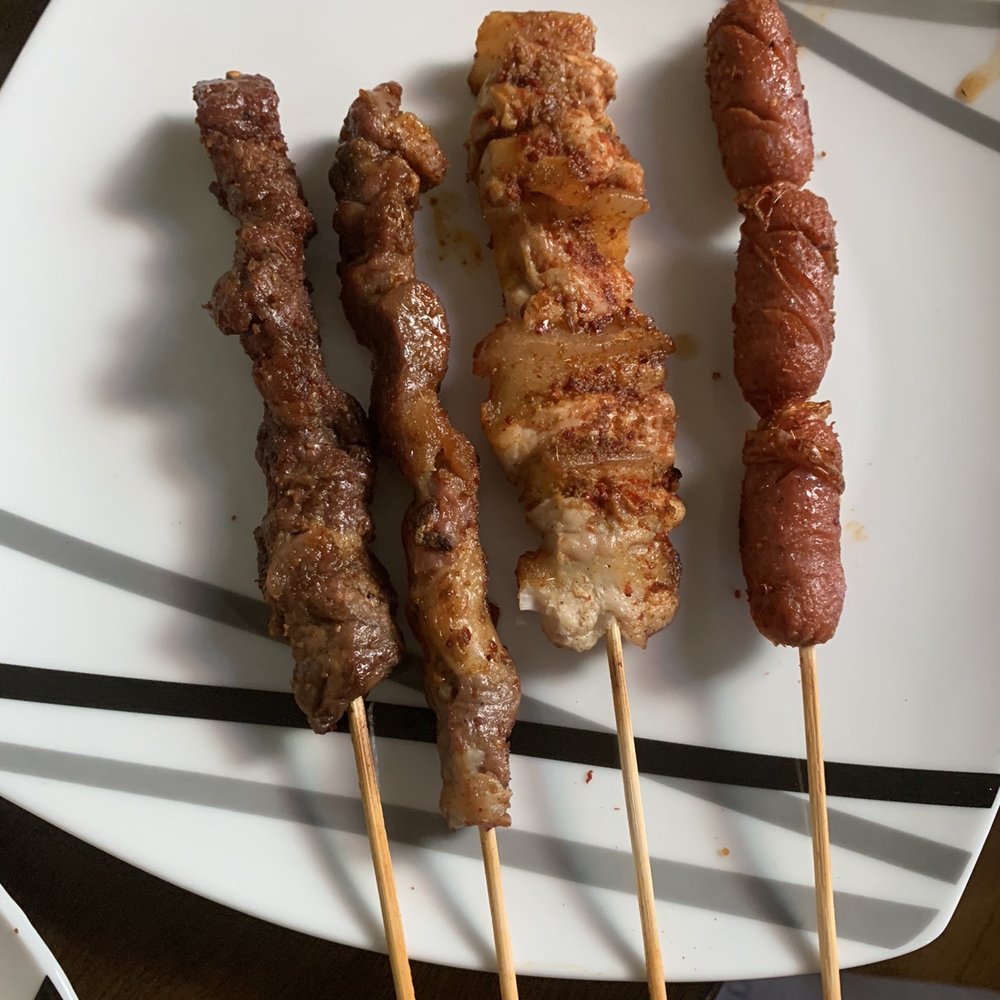 Fat Ni BBQ - 6. Beef, 5. Lamb, 14. Pork Belly, 15. Taiwan Sausage - Chinese Near Me - Carrollton, Texas Fat Ni BBQ - 6. Beef, 5. Lamb, 14. Pork Belly, 15. Taiwan Sausage - Chinese Near Me - Carrollton, Texas