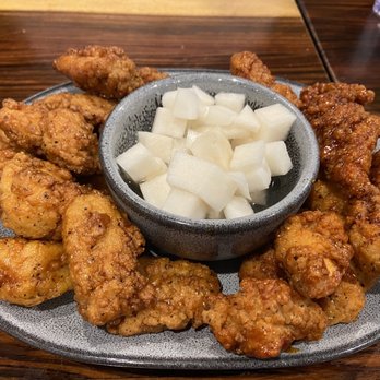 Bonchon Philadelphia - Medium half and half boneless wings - Korean Near Me - Philadelphia, Pennsylvania