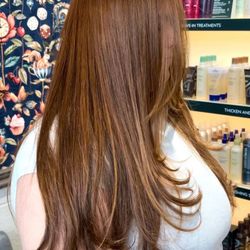The Parlor Aveda - Warm brunette with soft coppery dimensions by Kayla M