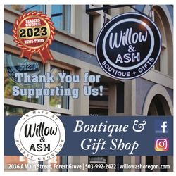 Willow & Ash - Gold Ribbon winner 2023 Best Gift Shop & Best Boutique