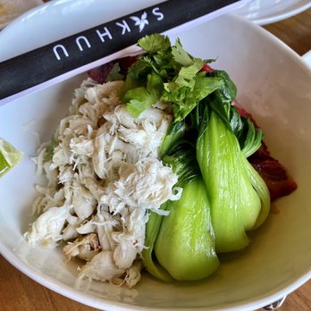 Sakhuu Thai Legacy - Crab Meat Egg Noodle (Soup less) - Thai Near Me - Plano, Texas Sakhuu Thai Legacy - Crab Meat Egg Noodle (Soup less) - Thai Near Me - Plano, Texas