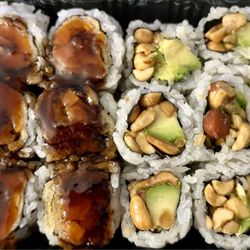 Asian Chef Fusion Cuisine - R27. Sweet Potato Tempura Roll and R28. Peanut Avocado Roll