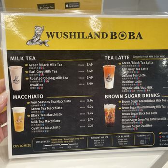 Wushiland Boba - menu 06/2024 - Coffee & Tea Near Me - Arcadia, California Wushiland Boba - menu 06/2024 - Coffee & Tea Near Me - Arcadia, California