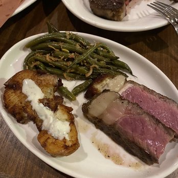 Helen - 45 day dry aged Kansas City strip + potatoes and green beans - Southern Near Me - Birmingham, Alabama Helen - 45 day dry aged Kansas City strip + potatoes and green beans - Southern Near Me - Birmingham, Alabama