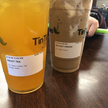 TinTin Tea - Peach tea and coffee creama - Bubble Tea Near Me - Lacey, Washington
